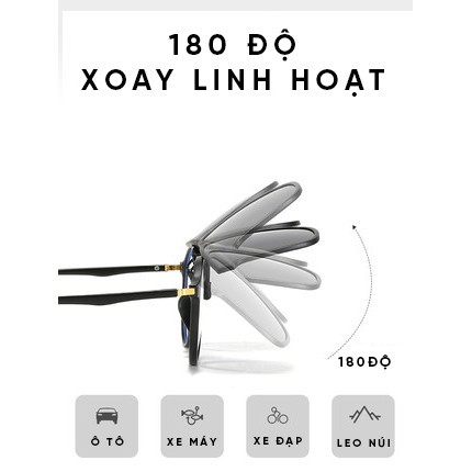 Tròng kính mát di động dạng kẹp chống tia UV chống loá tháo lắp dễ dàng tiện lợi nhiều màu | BigBuy360 - bigbuy360.vn