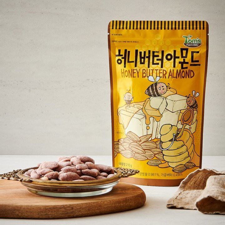 Gk-k-almond Túi Hạnh Nhân Bơ Hạnh Nhân 190g mix nuts cashew nut wasabi tiramisu laver Tlokbokki gilim Đồ Ăn Nhanh Kiểu Hàn Quốc raya, hari raya, raya, raya, Quà Tặng raya