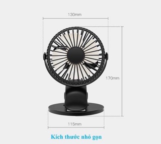 Quạt Mini tích điện kẹp 360