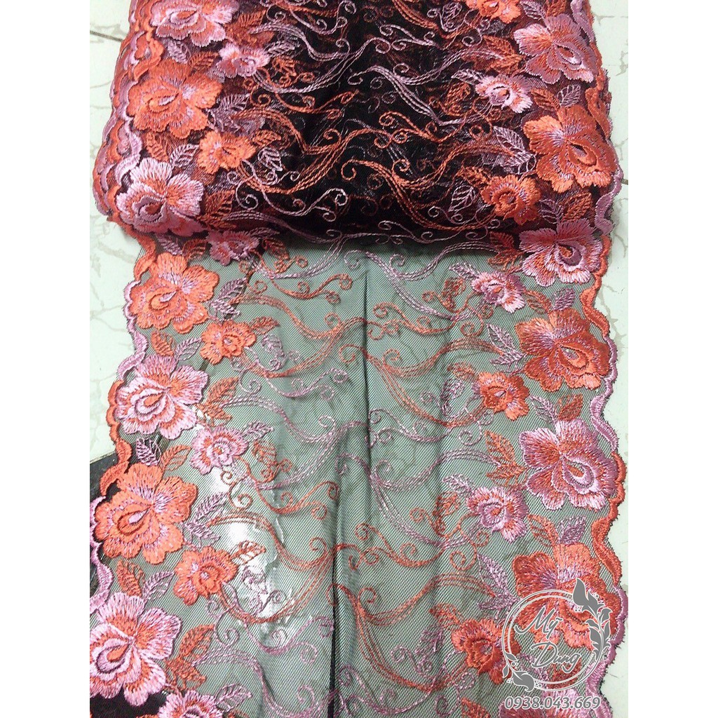 [Nhiều màu] Dây ren Lưới 2 biên 2 màu 24F (Dây dài 13,5 mét) - MS 0038