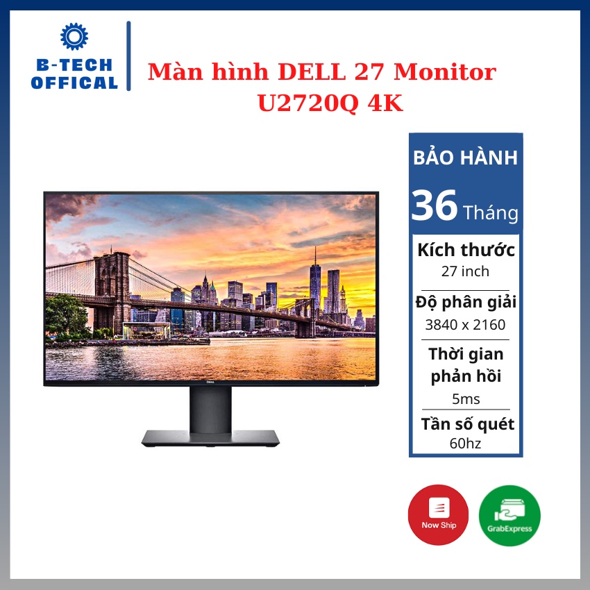 Màn hình pc máy tính DELL 27 inch Monitor U2720Q 4K 3Yrs | Shopee Việt Nam