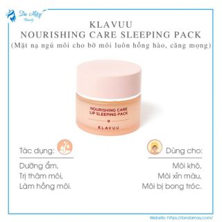 (Gom sale) Mặt nạ ngủ môi Klavuu 20g