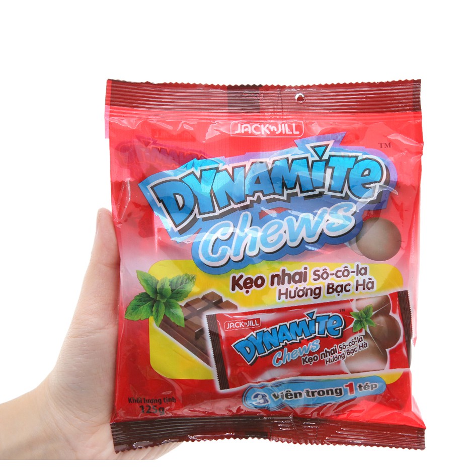 Kẹo Nhai Socola Dynamite Hương Bạc Hà (Gói 125g)