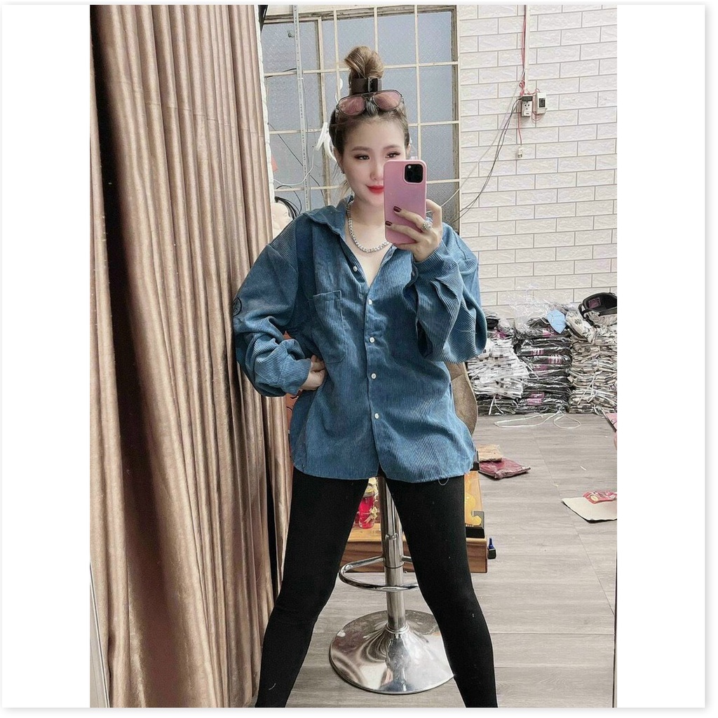 Áo khoác nhung kiểu sơ mi NỮ SIÊU XINH CHO CÁC CHỊ EM MẪU MỚI NHẤT HIỆN NAY