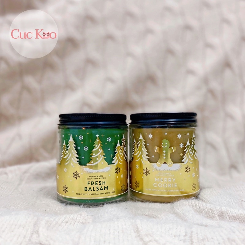 Nến thơm 1 bấc Bath & Body Works - BBW Giáng sinh