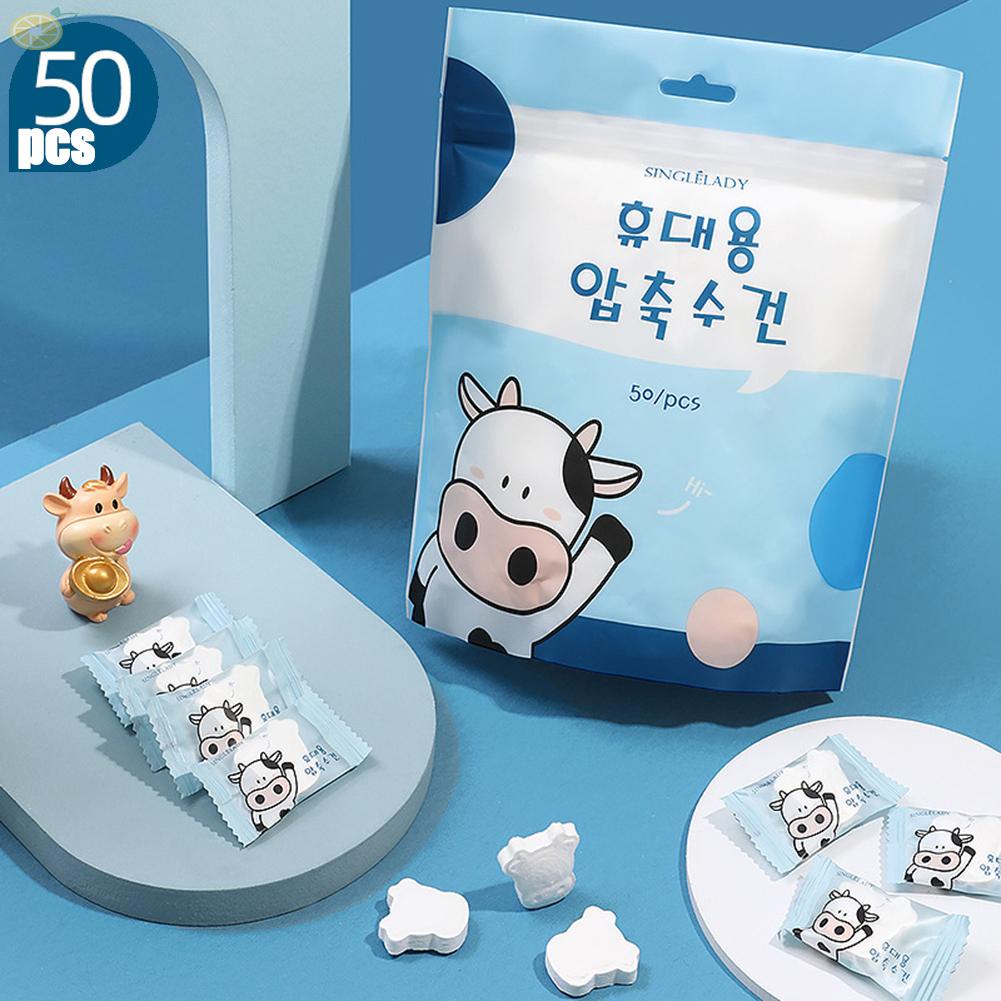 Set 50 Khăn Nén Cotton Cỡ Lớn Có Thể Tái Sử Dụng
