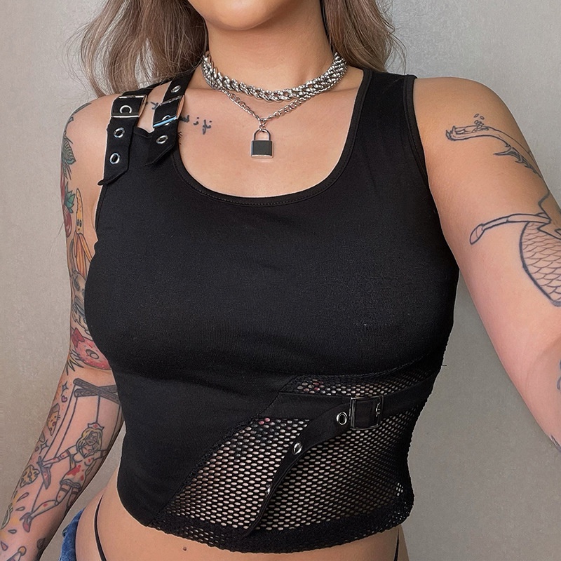 Áo Tank Top Phối Khóa Thời Trang Quyến Rũ Cho Nữ