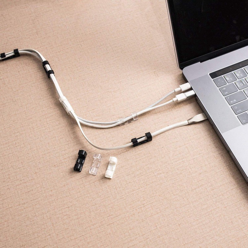 Set 20 kẹp giữ dây cáp sạc/ tai nghe gắn tường tiện lợi