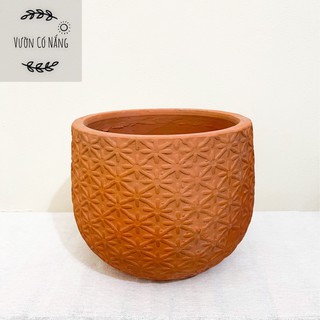 [ Size Lớn ] Chậu Đất Nung, Chậu Nối Hỏa Biến Size 21cm ( nhiều họa tiết)
