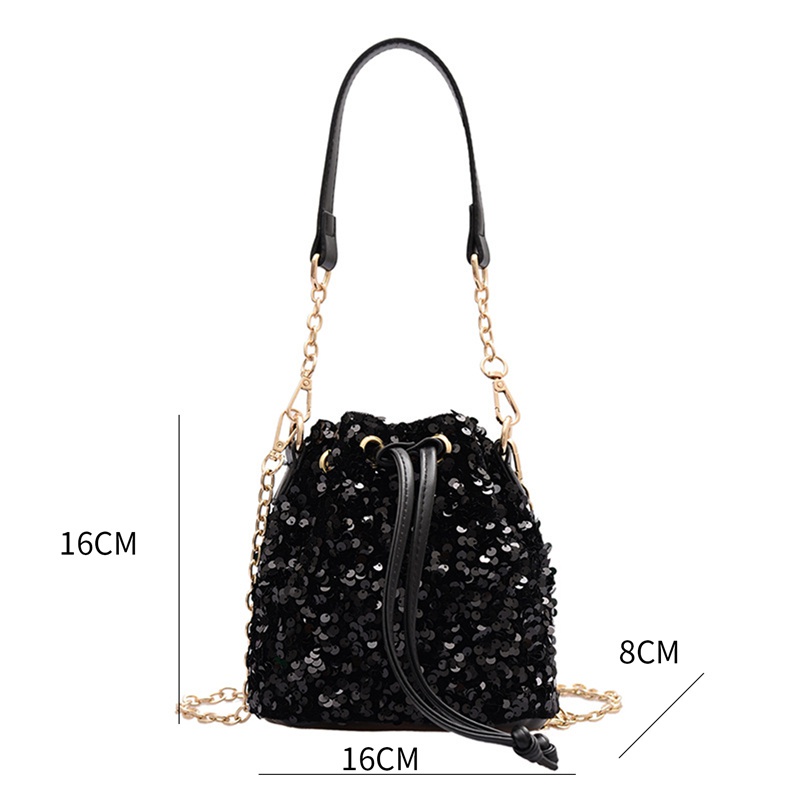 Túi Đeo Chéo Mini Đính Sequin Lấp Lánh Thời Trang Dành Cho Nữ