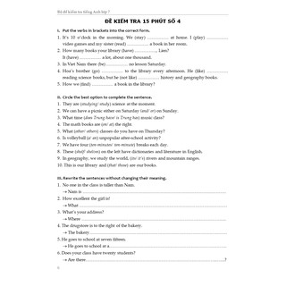Sách - Bộ Đề Kiểm Tra Tiếng Anh Lớp 7