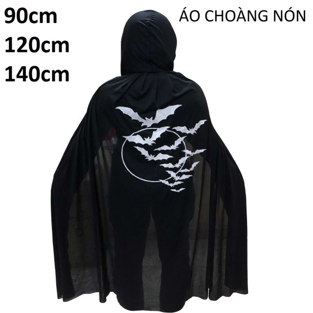 Áo choàng hoá trang in hình dơi. Hoá trang Halloween | BigBuy360 - bigbuy360.vn