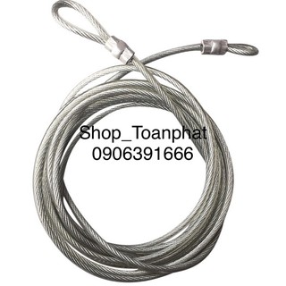 Cáp bọc nhựa khoá xe 10li- cáp khoá xe 10li 8 tấc-1m-2m-3m-5m-10m