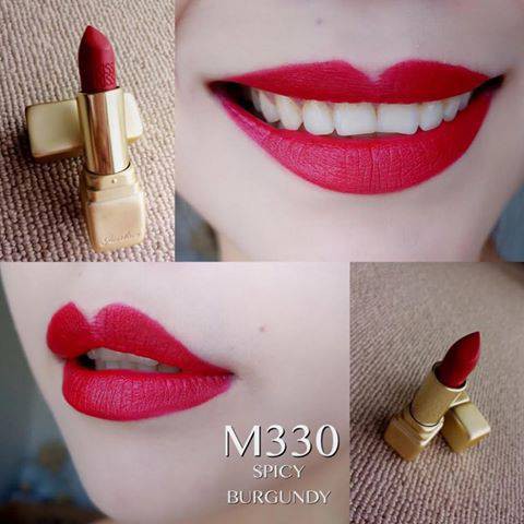 Son Guerlain Kiss Kiss Matte #M330 Spicy Burgundy