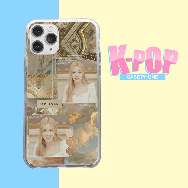 Ốp lưng silicon Blackpink Rose happiness cho Iphone 5 6 7 8 Plus 11 12 Pro Max X Xr BLUROS0136