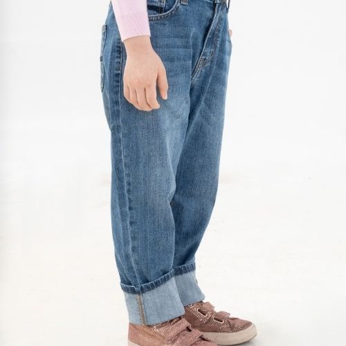 Quần jean trẻ em Yody cạp chun ống suông QJK5011