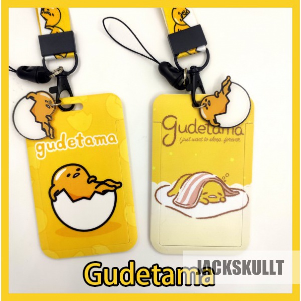 Túi đựng thẻ Gudetama Slip-ons Nhật Bản dễ thương có dây đeo ez-link