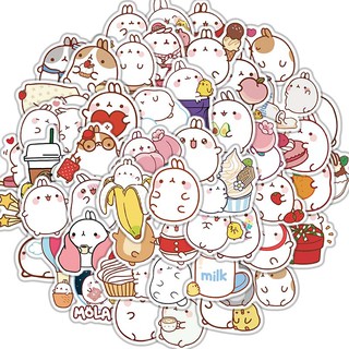 Set 50 Miếng Dán Trang Trí Hình Thỏ Đáng Yêu