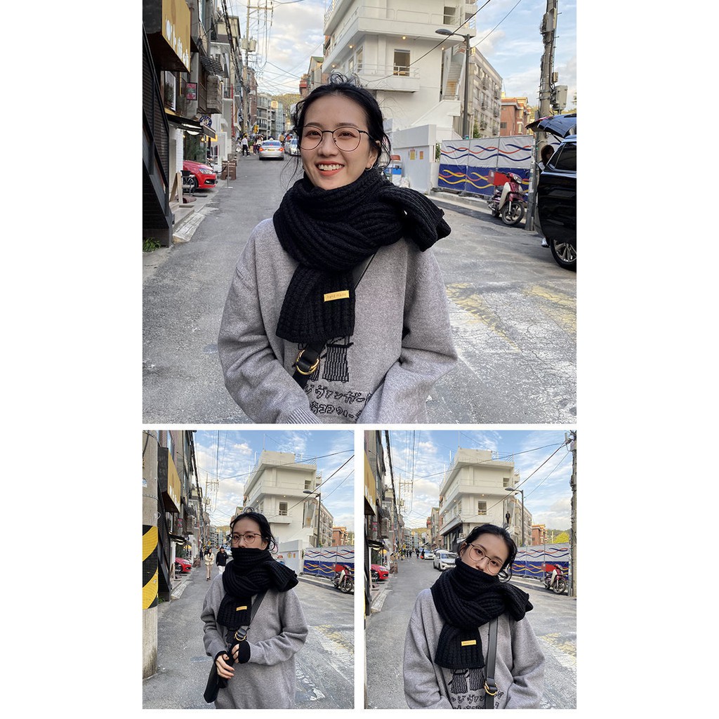 [Xả hàng] Khăn len trơn các màu chất mềm mịn siêu ấm áp cho mùa đông