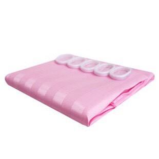 Rèm Phòng Tắm / Rèm Cửa Sổ Hồng Sọc bóng 180cm X 180cm Loại 1