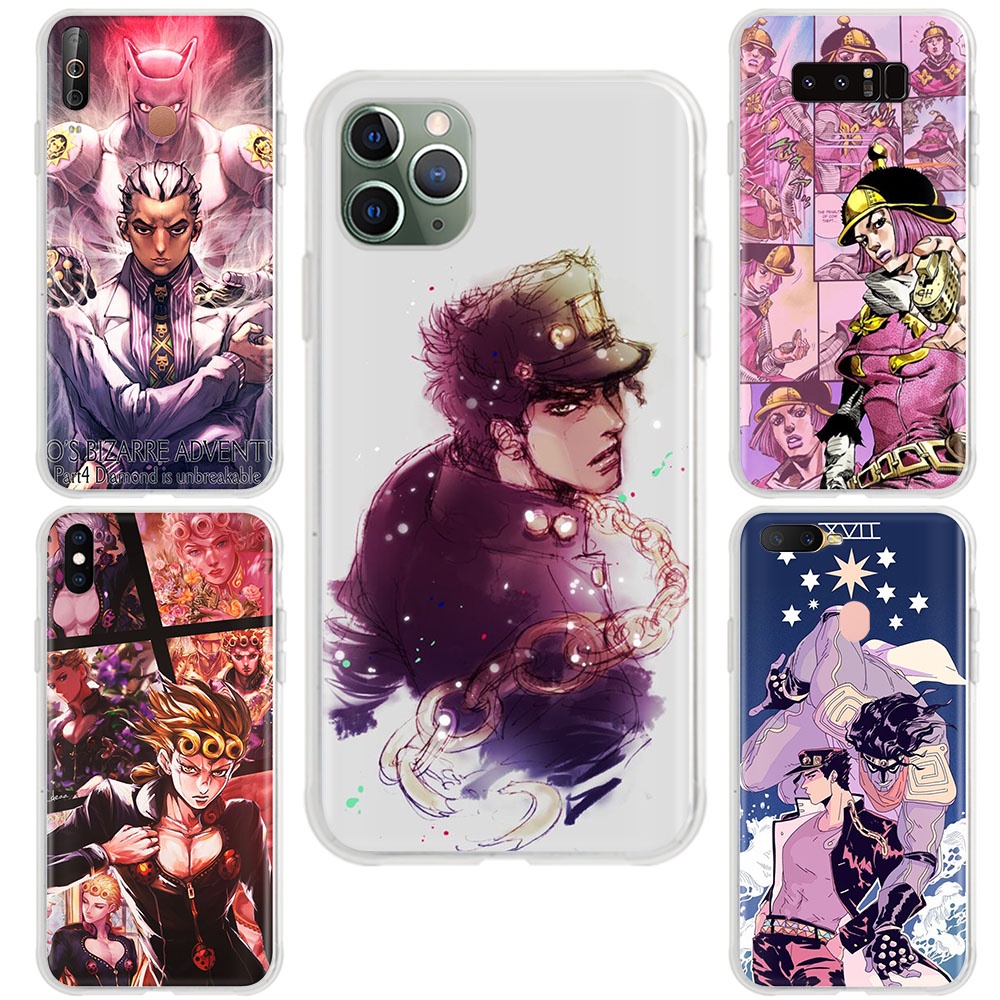 Ốp Điện Thoại Mềm Hình JoJo's Bizarre Adventure BO-7 Cho iPhone XR 8 5S 5 7 6S 6 11 Pro Plus Max SE
