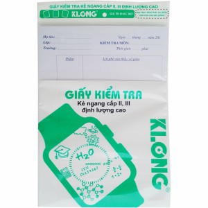 [Sổ vở đẹp] Giấy kiểm tra KLONG Cấp II 80/92 B5- 25 kép/tập; MS: 277