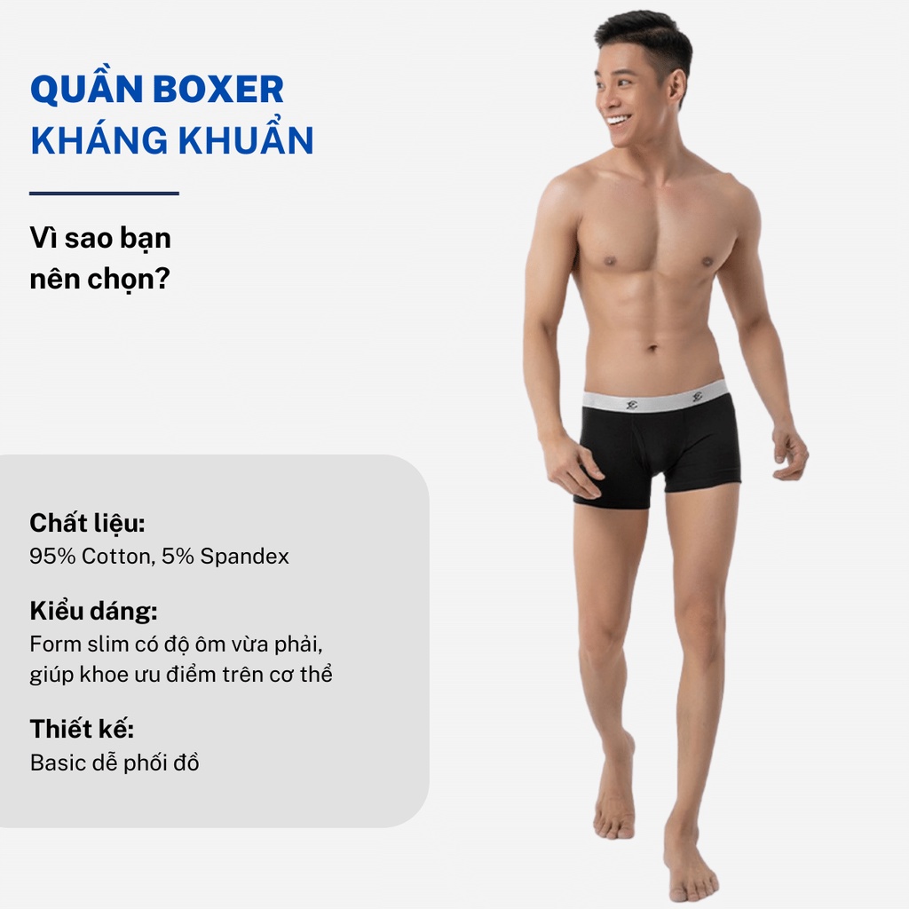 Quần boxer nam CIZA chất cotton mát mềm mịn thời trang nam tính dành cho phái mạnh QLDR01