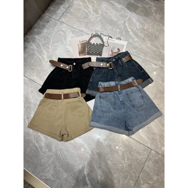 Quần sooc đai da hàng QCL1