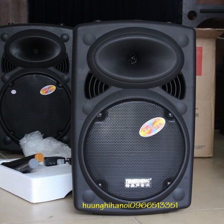 Loa karaoke di động, loa kéo giá rẻ Temeisheng  bass 3 tấc, tặng 2 micro không dây, âm thanh cực hay, bền, giá rẻ  LA012