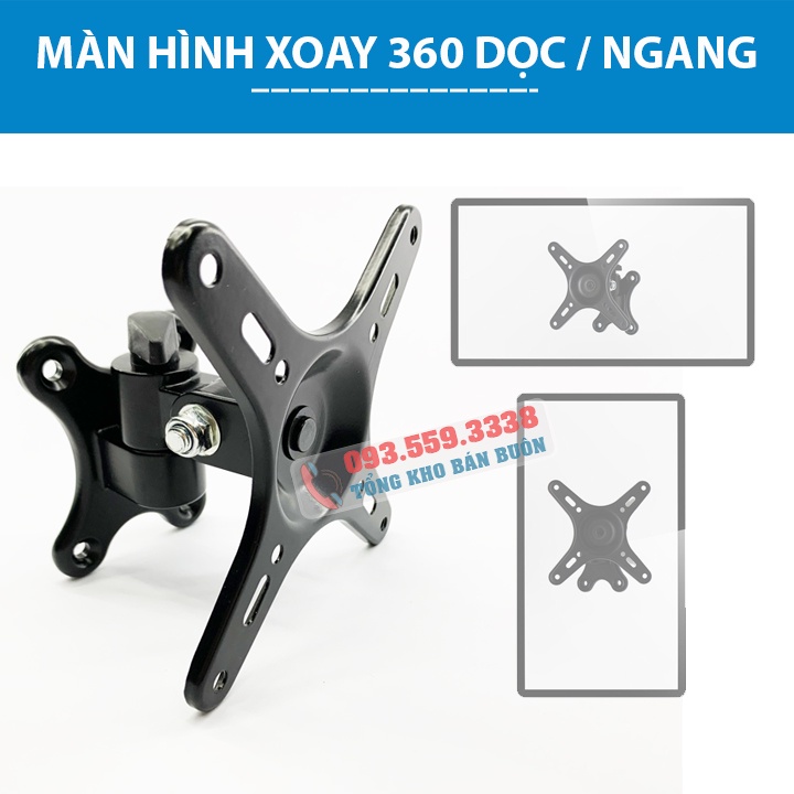 Giá Treo Màn Hình Máy Tính ErgoTek S10 17- 27 Inch ( Upto 32 Inch ) - Xoay 360 Độ - Hợp Kim Nhôm Cao Cấp - Gắn Tường