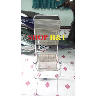 GHẾ XẾP CÀ PHÊ INOX 100% - LƯNG CAO