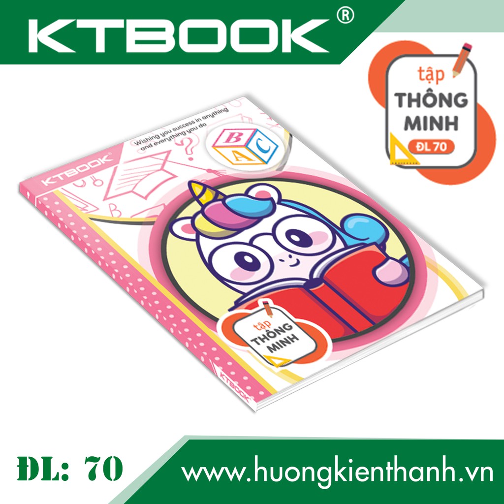 [Mã BMBAU50] Gói 10 cuốn Tập Học Sinh KTBOOK Cao Cấp Thông Minh ABC giấy trắng tốt ĐL 70 - 96 trang