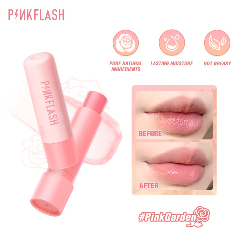 Son dưỡng môi PINKFLASH Pinkgarden 30g chiết xuất 4 thành phần thực vật dưỡng ẩm sâu lâu trôi