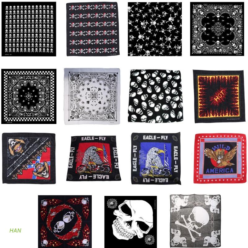 Khăn tay hình vuông bằng cotton kích thước 54x54cm in họa tiết chim đại bàng phong cách hiphop