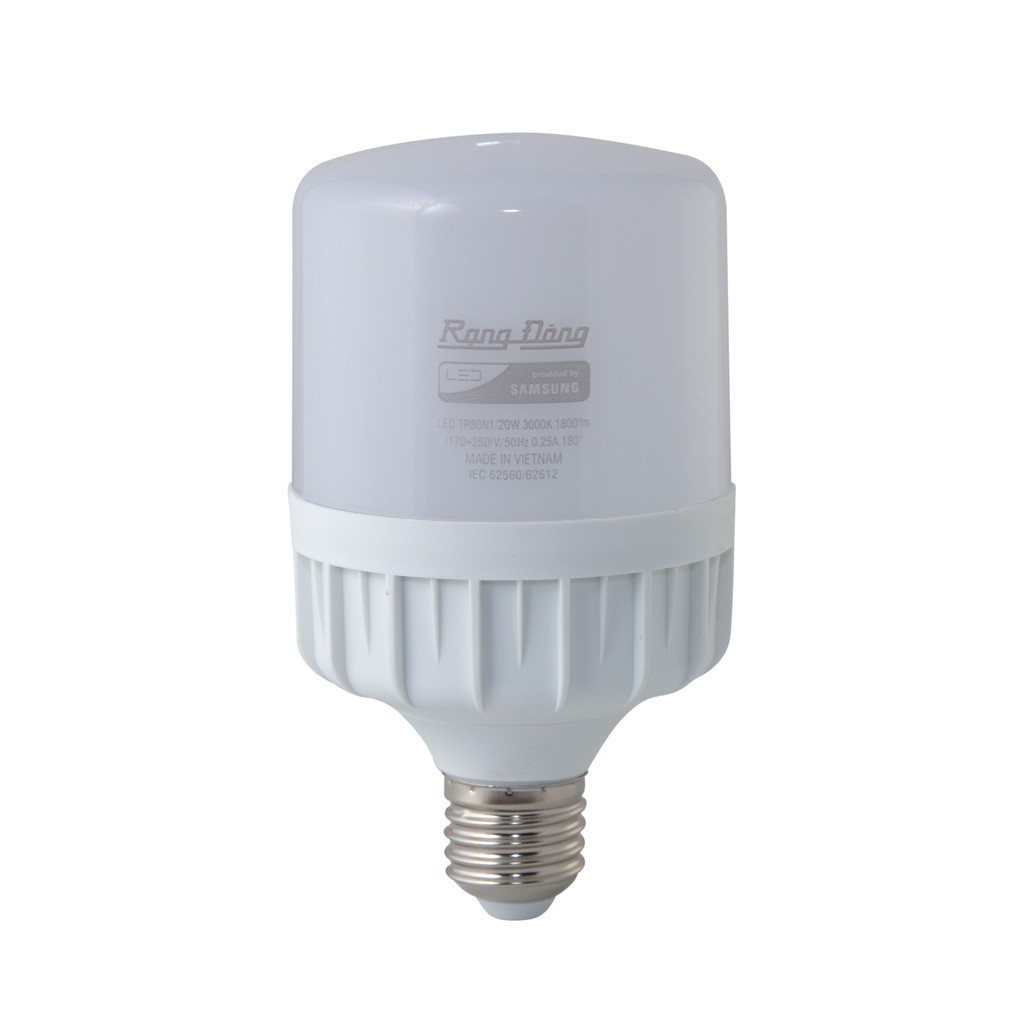Bóng Đèn LED Bulb Rạng Đông Trụ  20W - LED TR80N1/20W E27 (6500K, 3000K) (SS)