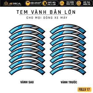 Tem dán vành xe máy honda nhiều màu | fullv17 | decal dán mâm xe airblade ab sh winner x winner v3 2022...