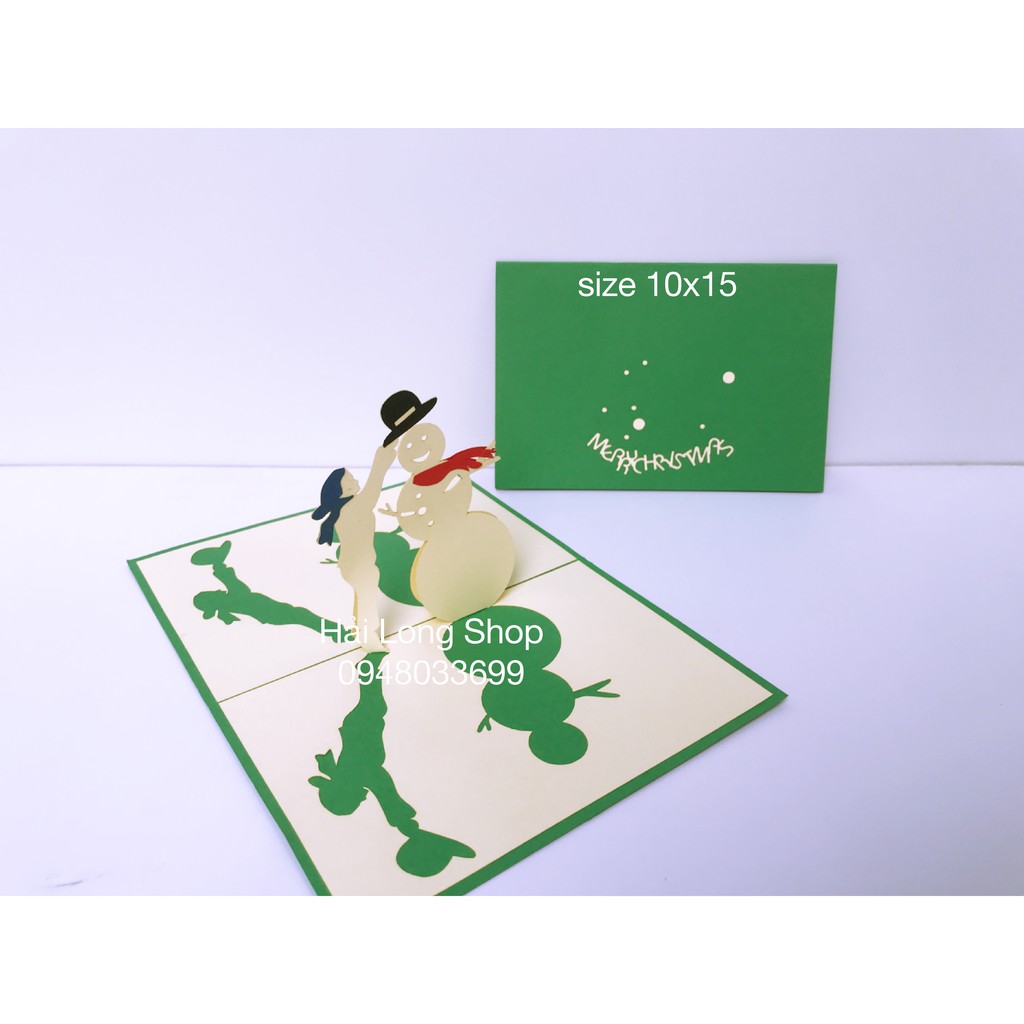 Người Tuyết 2  - Snowman 1 - Noel - Thiệp 3D