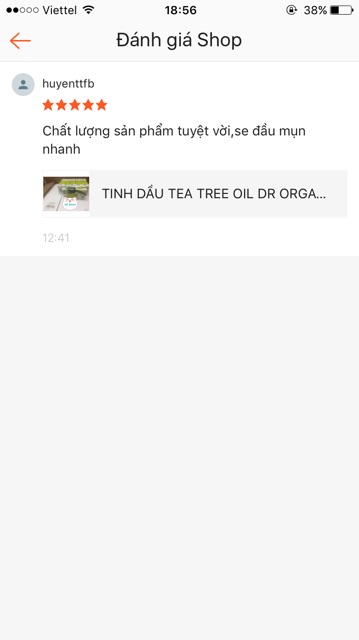 Tinh Dầu Tràm TEA TREE OIL DR ORGANIC ĐỦ BILL ANH