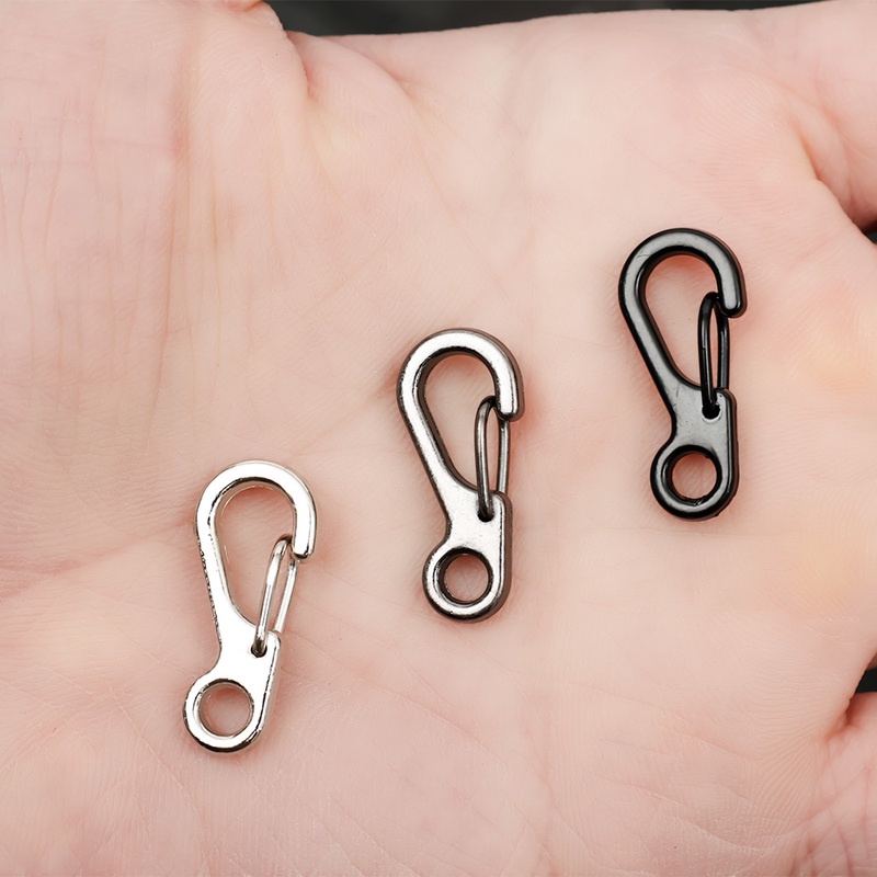 Set 10 Móc Lò Xo Nhỏ Bằng Kim Loại Chất Lượng Cao Treo Đồ Chống Gió Có Thể Tháo Rời Cho Hoạt Động Ngoài Trời / Cắm Trại Ngoài Trời
