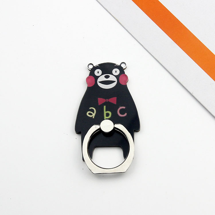 New Cute Japanese Cartoon Kumamon Black Bear Mobile Phone Ring Holder Desktop Mobile Phone Bracket Dây điện thoại di động | WebRaoVat - webraovat.net.vn