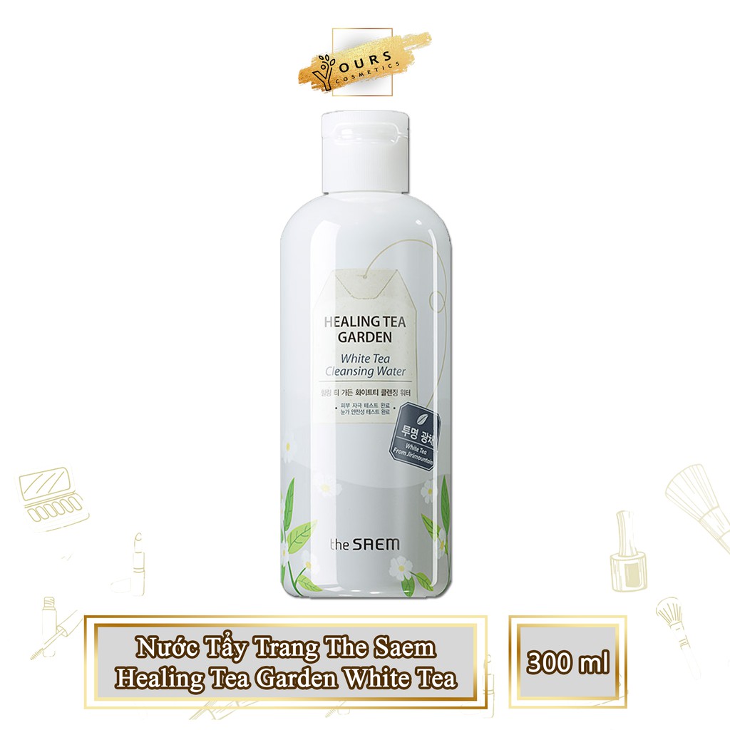 [Auth Hàn] Nước Tẩy Trang Chiết Xuất Trà Trắng The Saem Healing Tea Garden White Tea Cleansing Water Cho Da Thường