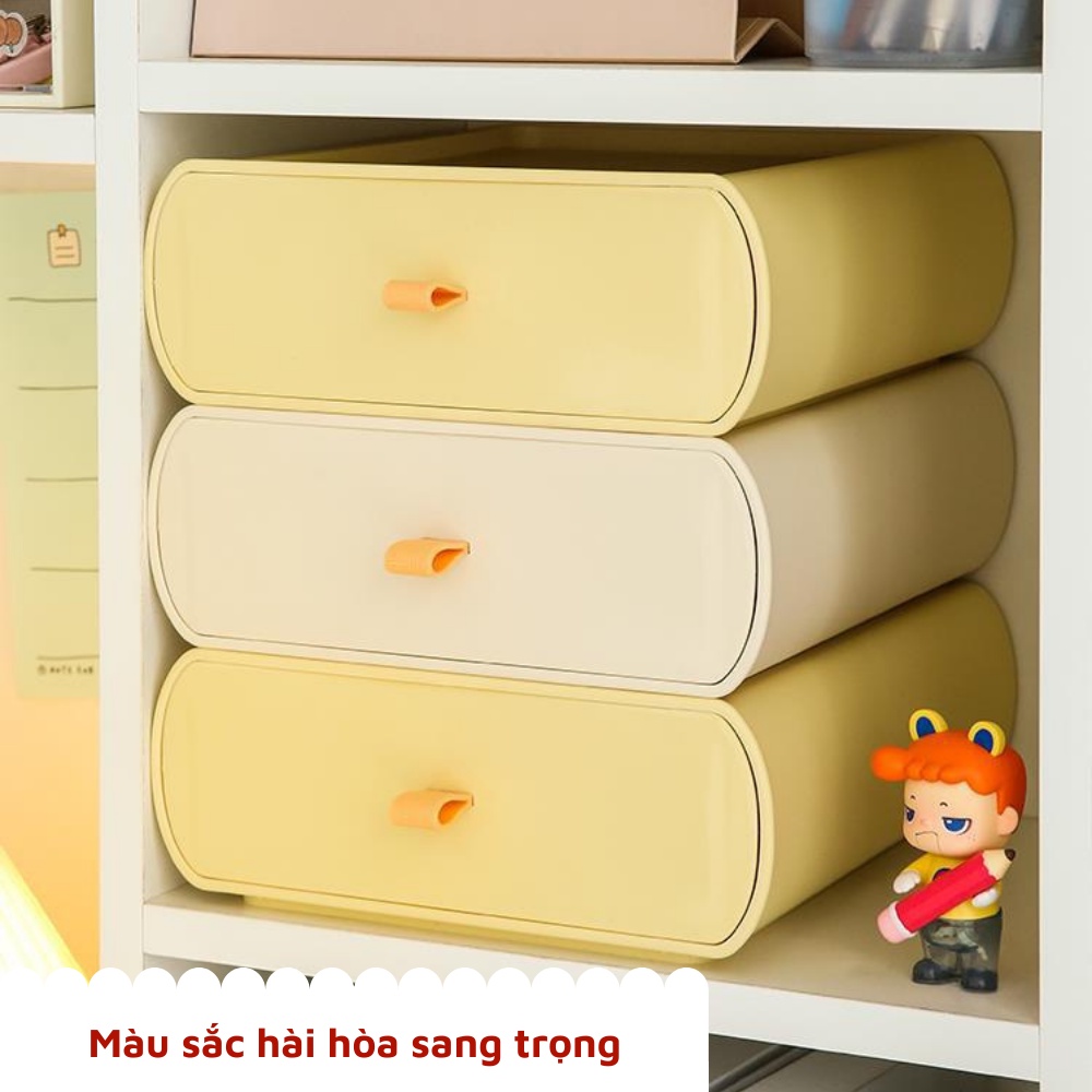 Hộp nhựa để bàn với chất liệu nhựa PP dẻo cao cấp chứa được nhiều vật dụng có ngăn kéo sang trọng và tiện lợi
