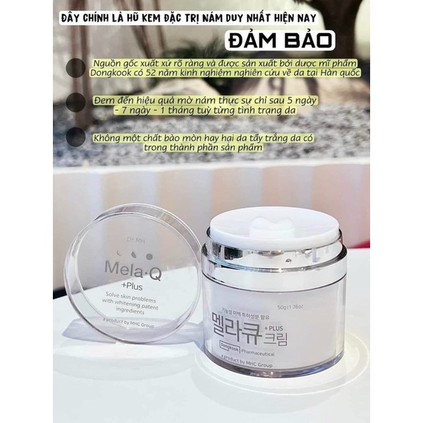 Kem nám Mela Q Plus Hàn Quốc, xóa nám trắng da cao cấp