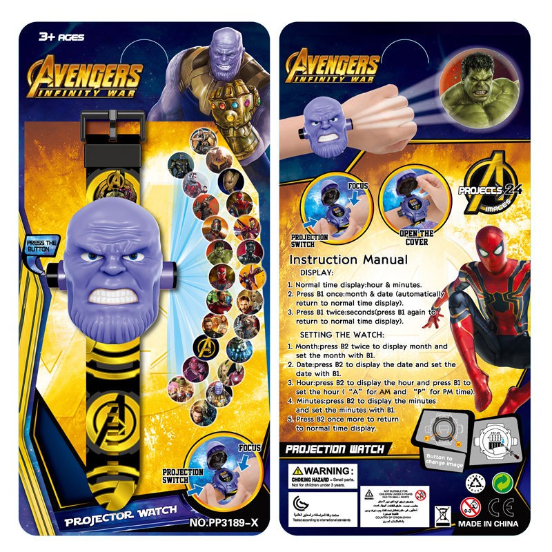 Marvel Avengers 3D Projection đồNg Hồ đIệN Tử NgườI NhệN đồNg Hồ đIệN Tử Captain America Disney Mickey Mouse | BigBuy360 - bigbuy360.vn