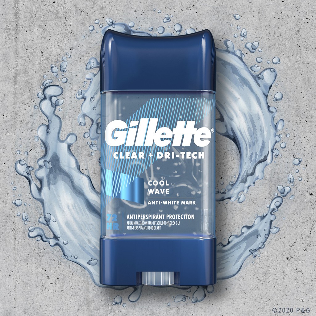 Lăn khử mùi Gillette 30Shine phân phối chính hãng dạng gel ngăn tiết mồ hôi không gây vệt ố vàng 107g