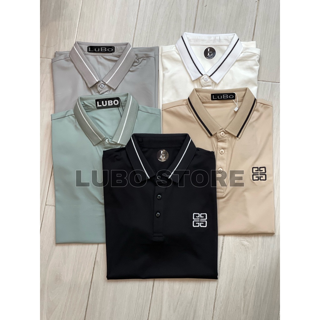 Áo thun polo Nam cổ bẻ tay ngắn thêu logo 012