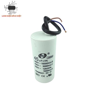 Tụ khởi động 45uf 450v cbb60 senju trắng