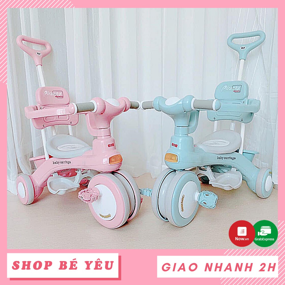 Xe đẩy cho bé 🌸 𝑭𝒓𝒆𝒆𝒔𝒉𝒊𝒑 🌸 Xe đẩy kiêm xe chòi chân, xe đạp 3 bánh có khung bảo vệ an toàn cho bé 618