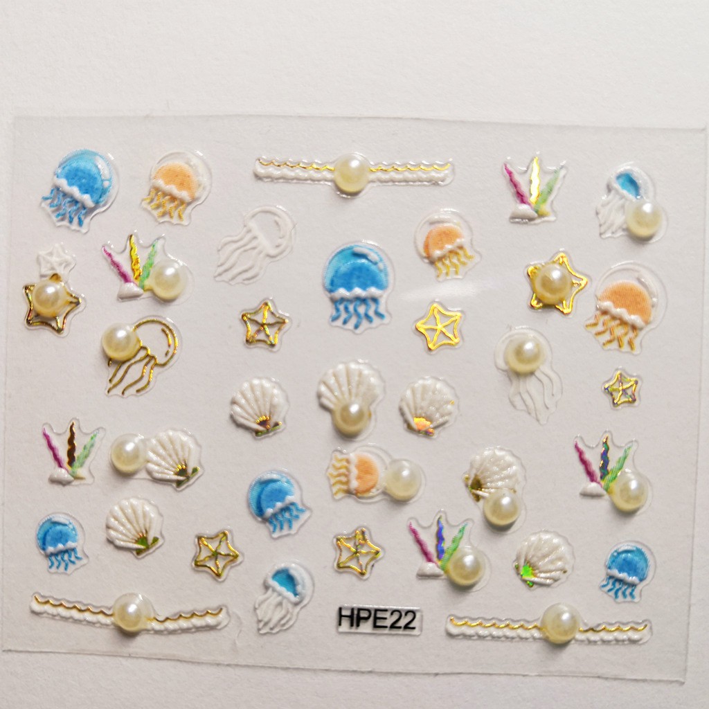 Sticker phối ngọc trai giả chuyên dụng trang trí móng tay nghệ thuật