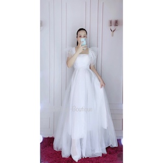 MARiVAN-ĐẦM MAXI TAY LOE CỔ VUÔNG